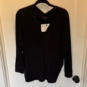 Hatch Maternity Black V-Neck Long Sleeve Top XS EUC